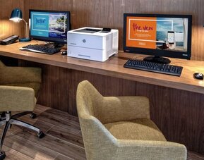 Business center with PC and internet at Hampton Inn Vallejo.