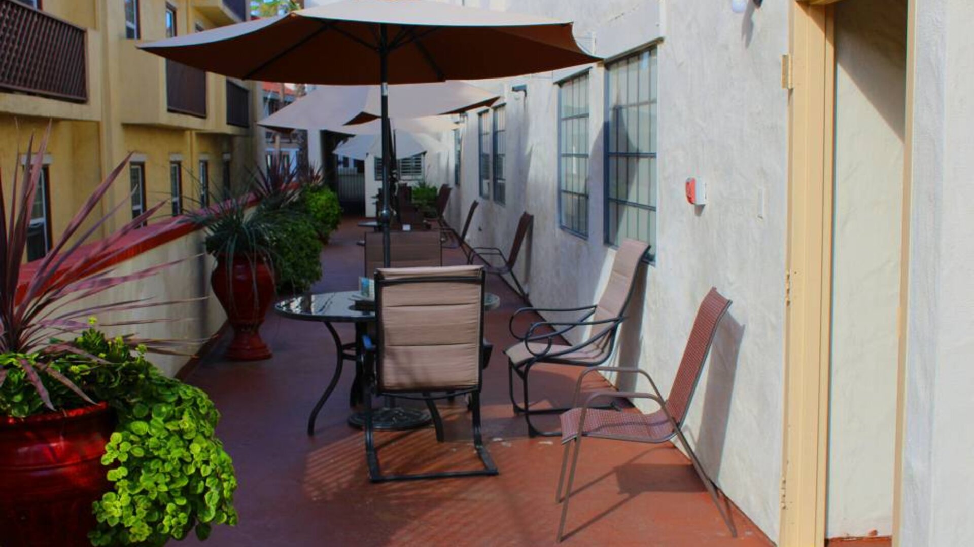 Outdoor seating available at Western Inn.