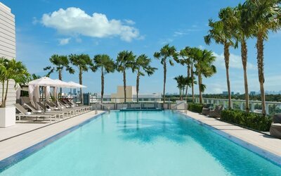 Stunning outdoor pool at The Altair Hotel Bay Harbor.