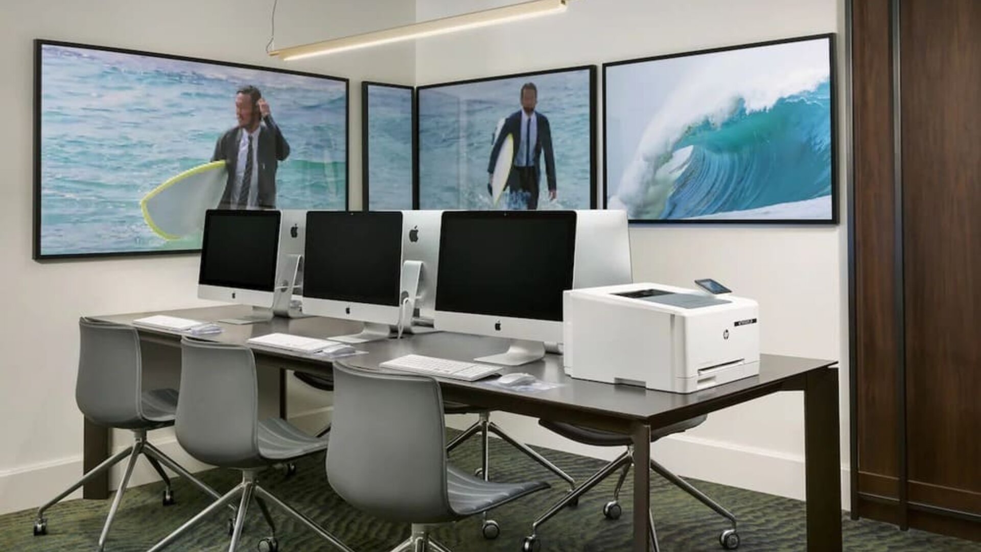 Dedicated business center with PC, printer, and internet at Stanford Court San Francisco.