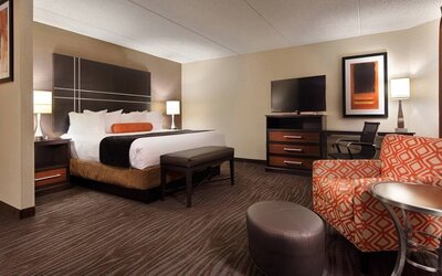 Spacious day use room at Best Western Plus BWI Airport Arundel Mills.

