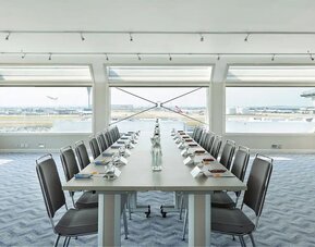 Professional meeting room at Hyatt Place London Heathrow Airport.