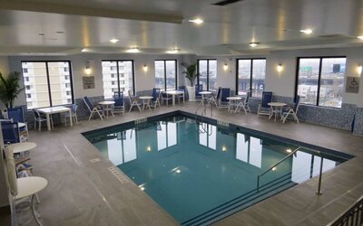 Refreshing indoor pool at Best Western Premier NYC Gateway.