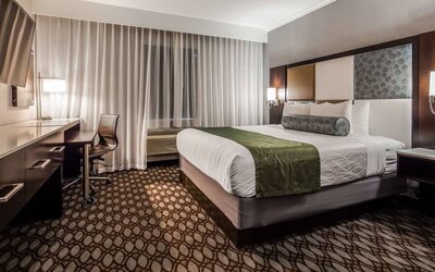 Day use room with work desk at Best Western Premier NYC Gateway.