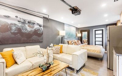 Comfortable lounge area at Chez Joe.