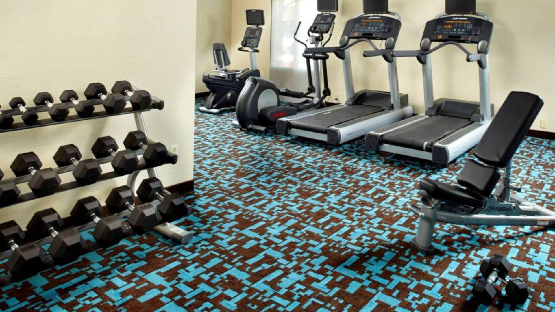 Fitness center available at Fairfield Inn East Rutherford Meadowlands.