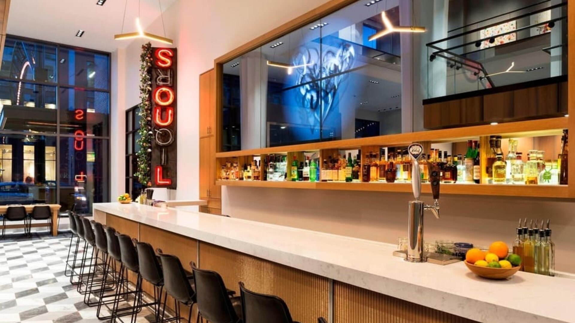 Hotel bar at Le Méridien Columbus, The Joseph.