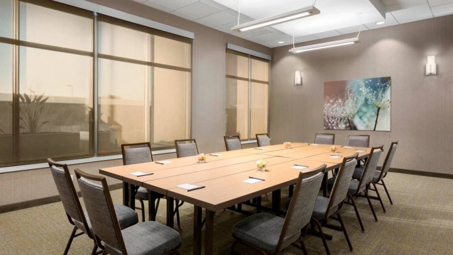 Professional meeting room at Springhill Suites By Marriott Belmont / Redwood Shores.