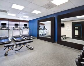 Fitness center at Hampton Inn & Suites Alexandria.