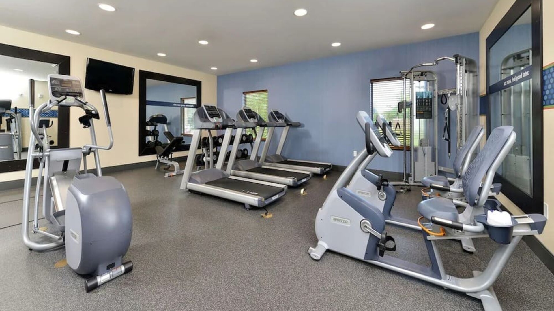 Fitness center available at Hampton Inn Iowa City/University Area.