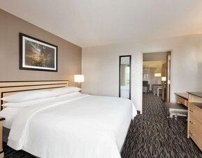 Delux king with natural light at Embassy Suites By Hilton Convention Center Las Vegas.