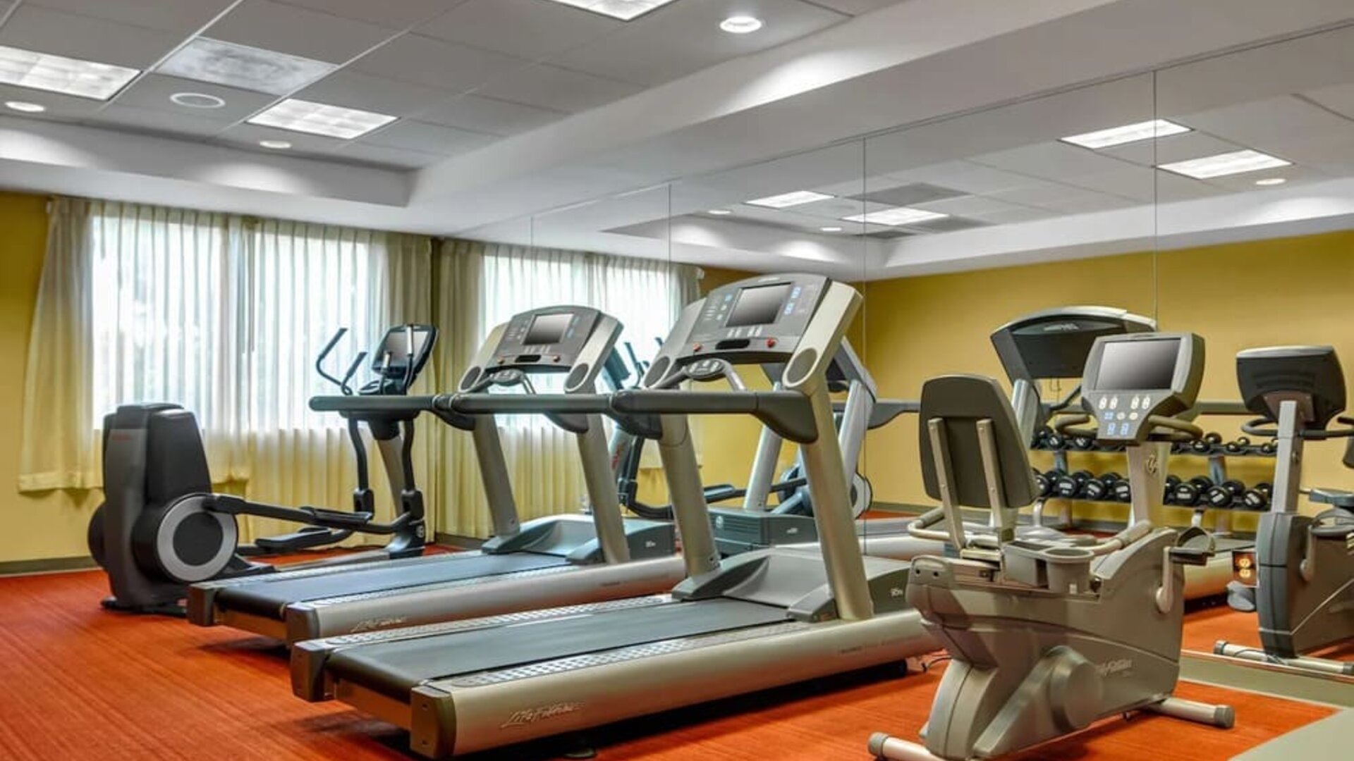 Fitness center available at Hyatt Place Fort Lauderdale Cruise Port.