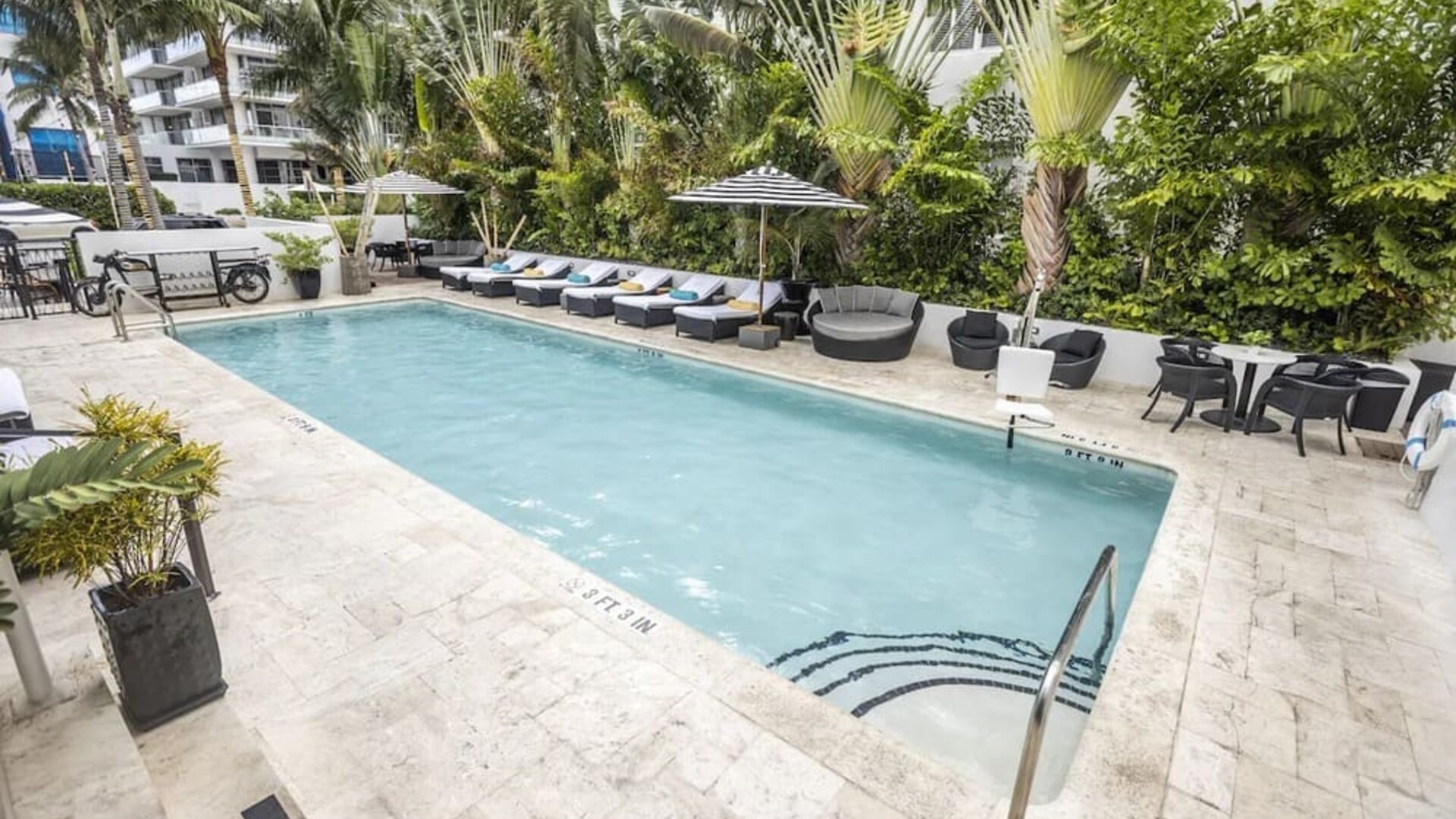 Stunning outdoor pool at Hotel Croydon.