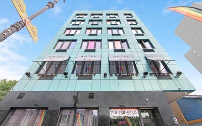 Hotel exterior at Hotel 365 Bronx.