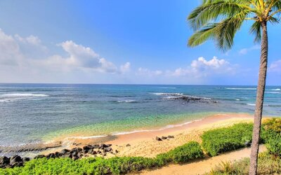 Beautiful beach right at your fingertips at Ko'a Kea Resort On Po`ipu Beach.