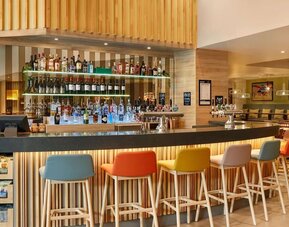 Bar and coworking space at Hampton By Hilton Dublin City Centre.