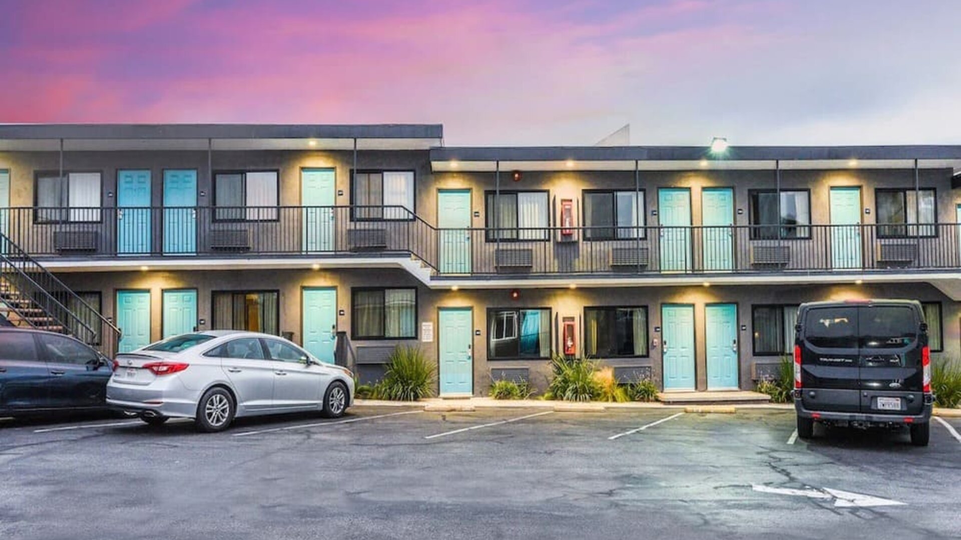 Parking area at Travelodge LAX By Wyndham.