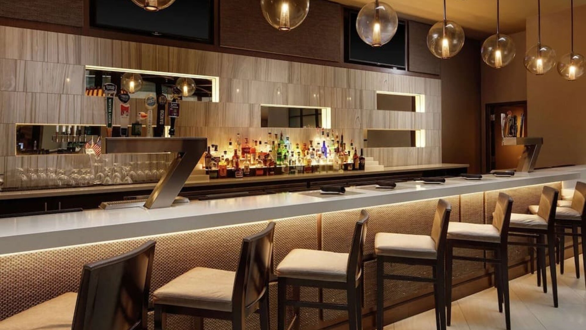 Hotel bar at Embassy Suites By Hilton, Crystal City National Airport.