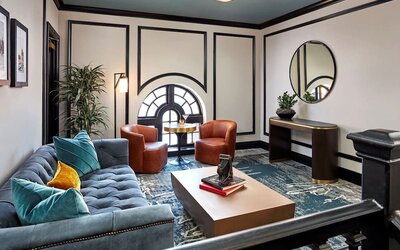 Lounge and coworking space at The Citizen Hotel, Autograph Collection.