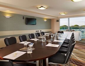 Professional meeting room at DoubleTree By Hilton Newcastle International Airport.