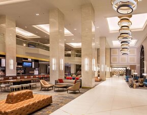 Lobby lounge at Hilton Minneapolis.