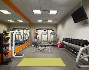 Fully equipped fitness center at Hilton Garden Inn Houston NW/Willowbrook.