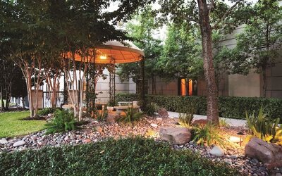 Beautiful patio at Hilton Garden Inn Houston NW/Willowbrook.