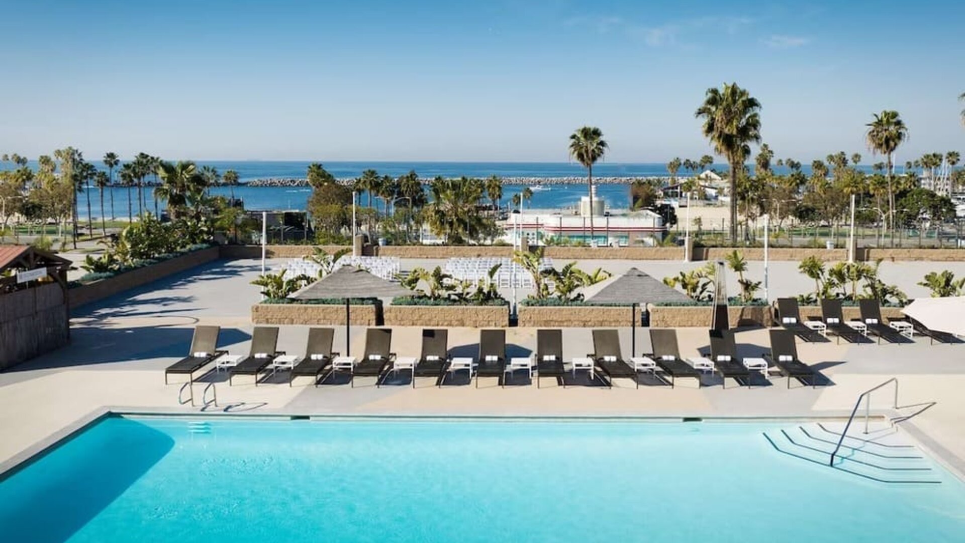 Stunning outdoor pool at Sonesta Redondo Beach & Marina.