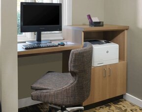 Business center with PC, internet, and printer at Sonesta ES Suites Albuquerque.