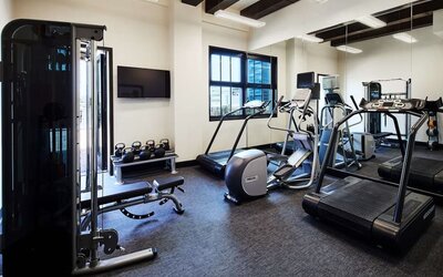 Fitness center available at Hotel Figueroa.