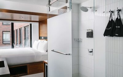 Day use room with private bathroom at Arlo SoHo.

