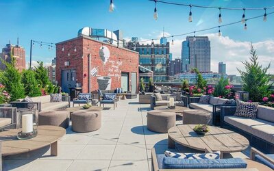 Rooftop bar at Arlo SoHo.

