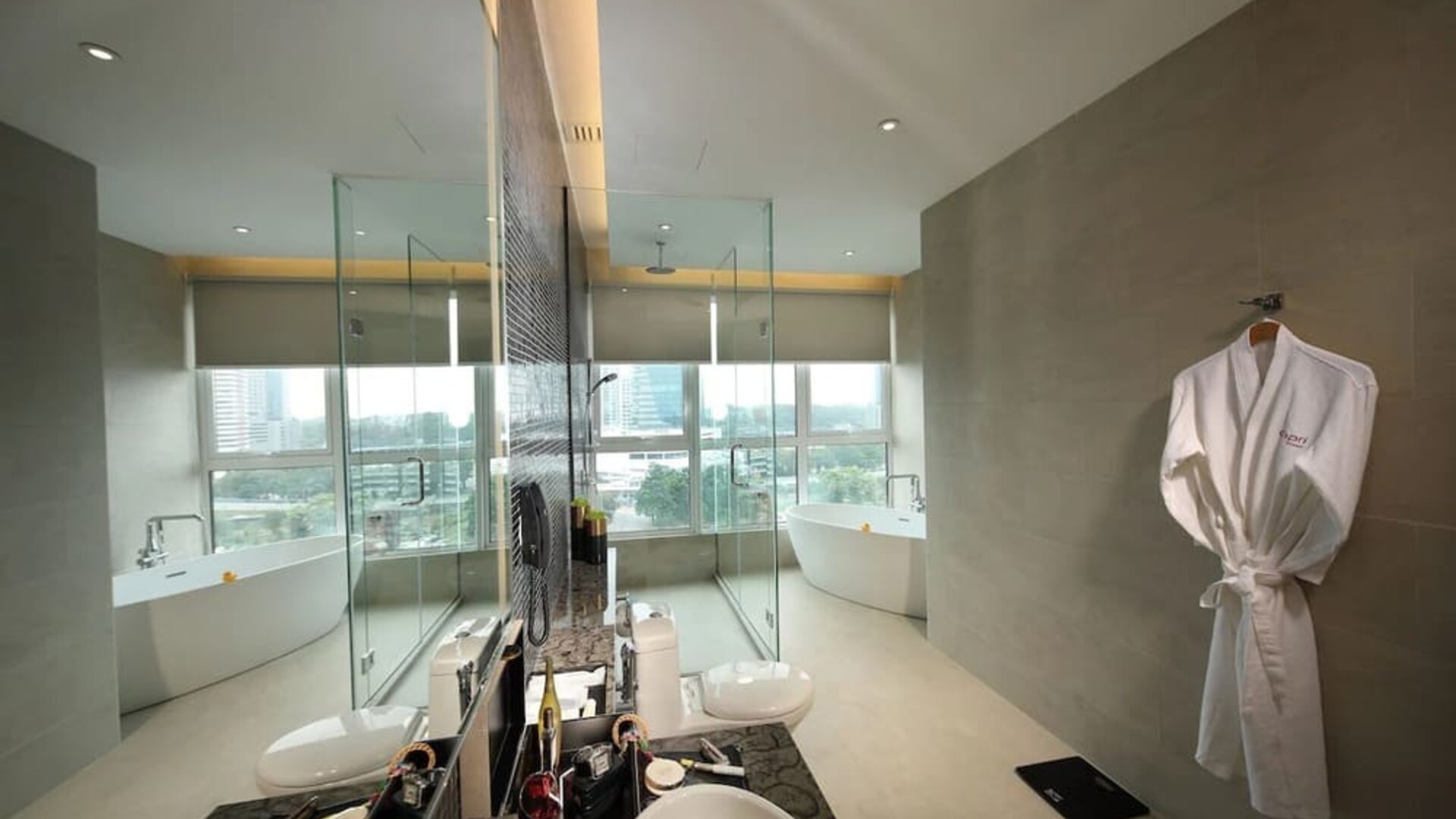 Relaxing guest bathroom at Capri By Fraser Johor Bahru.