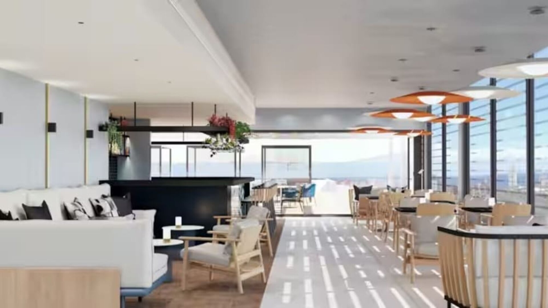 Relaxing terrace and coworking space at DoubleTree By Hilton Lagoa Azores.