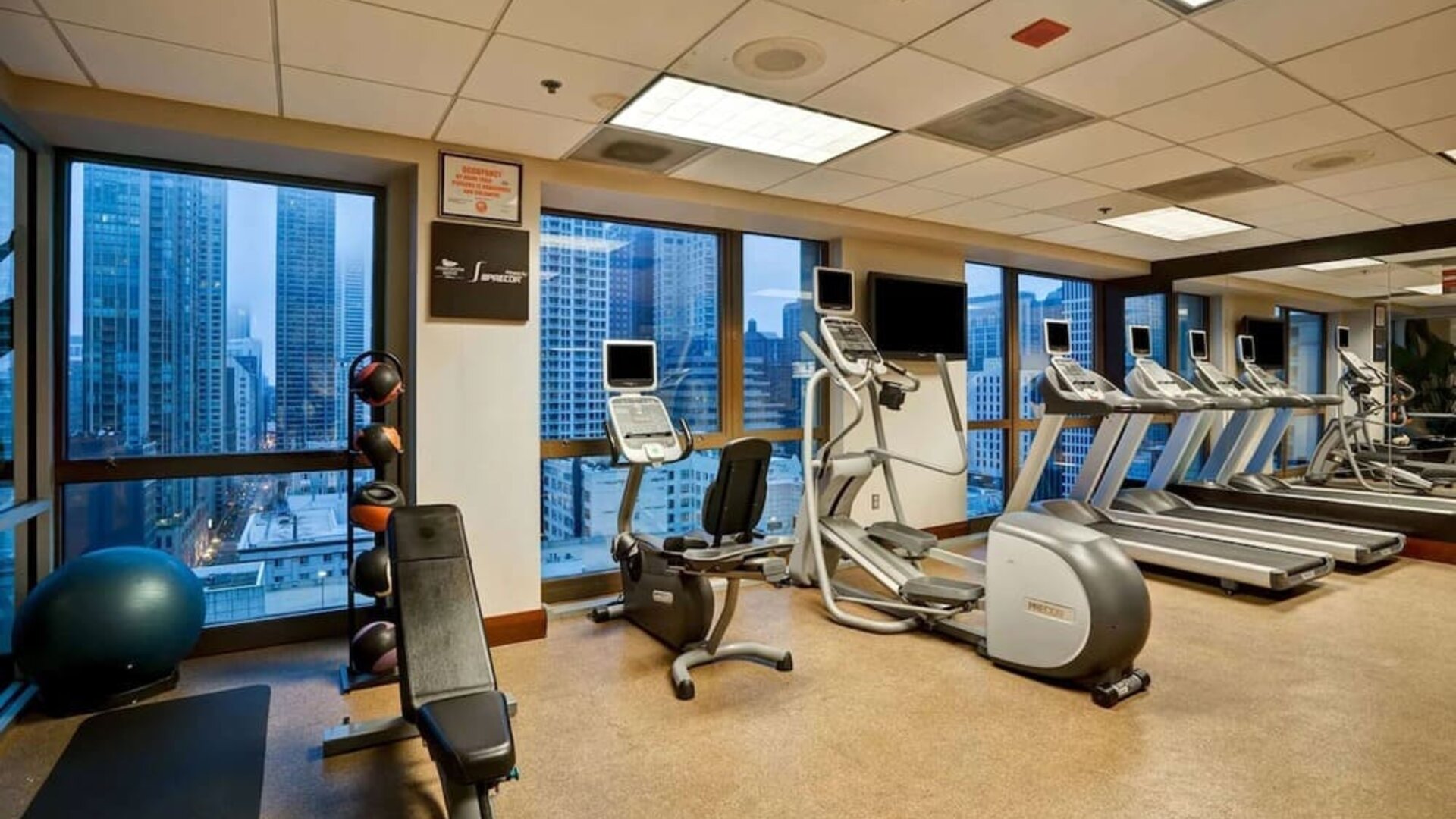 Gym available at Homewood Suites By Hilton Chicago-Downtown.