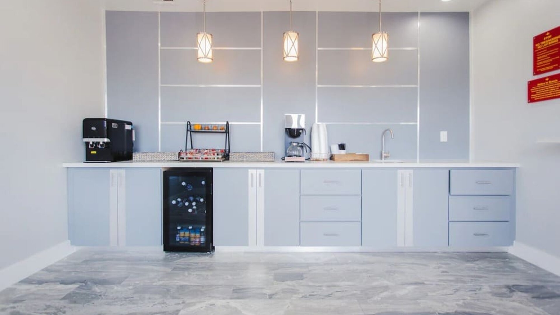 Kitchen and breakfast area at Palace Inn I-10 West & Beltway 8.