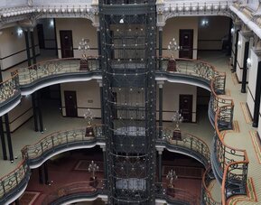 Beautiful ornate hotel interior at Gran Hotel de la Ciudad de México.
