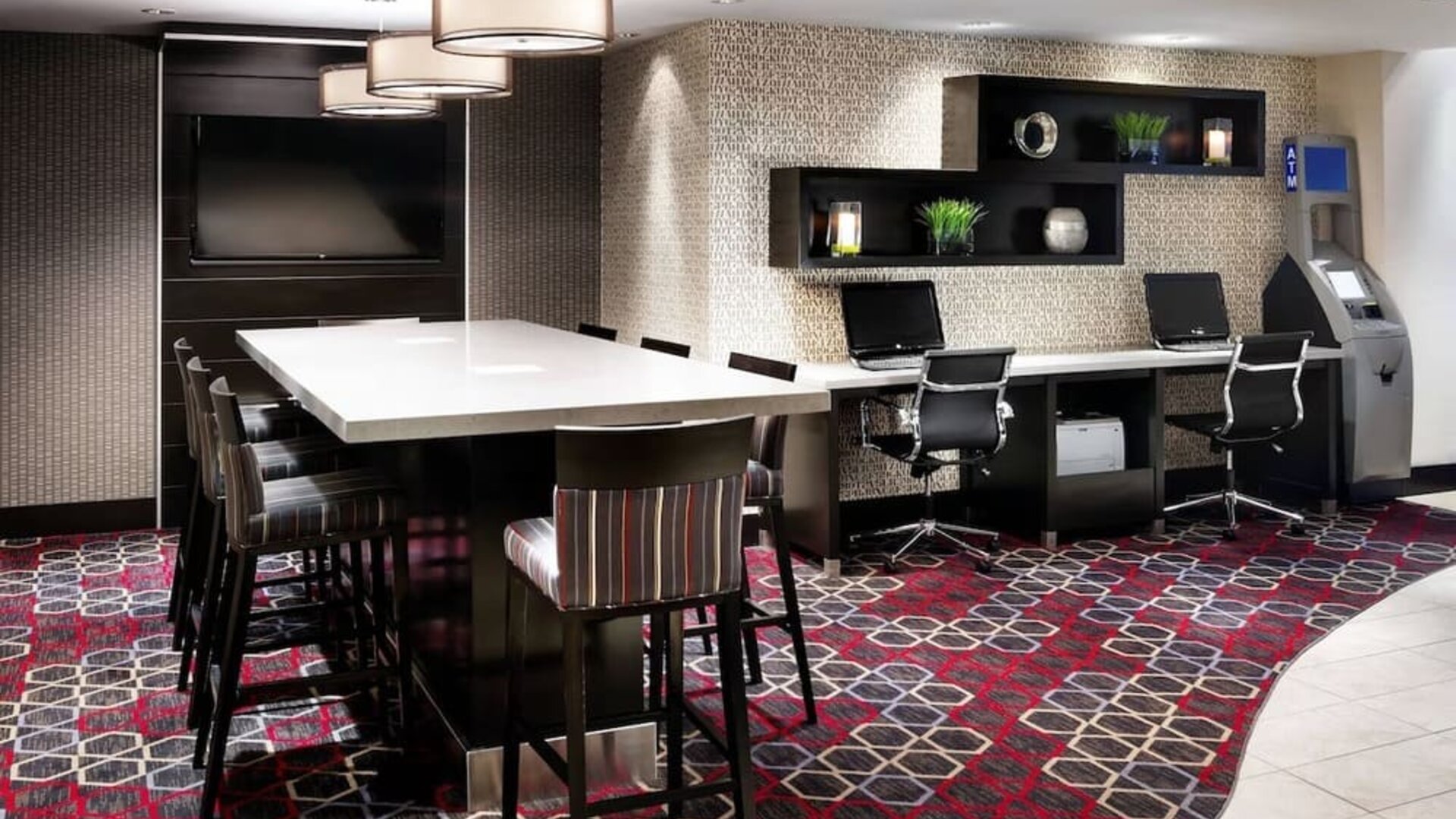 Business center with PC, internet, and printer at Four Points By Sheraton Mississauga Meadowvale.