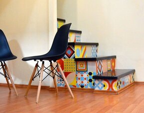 Comfortable coworking space at Casa María Hostal.