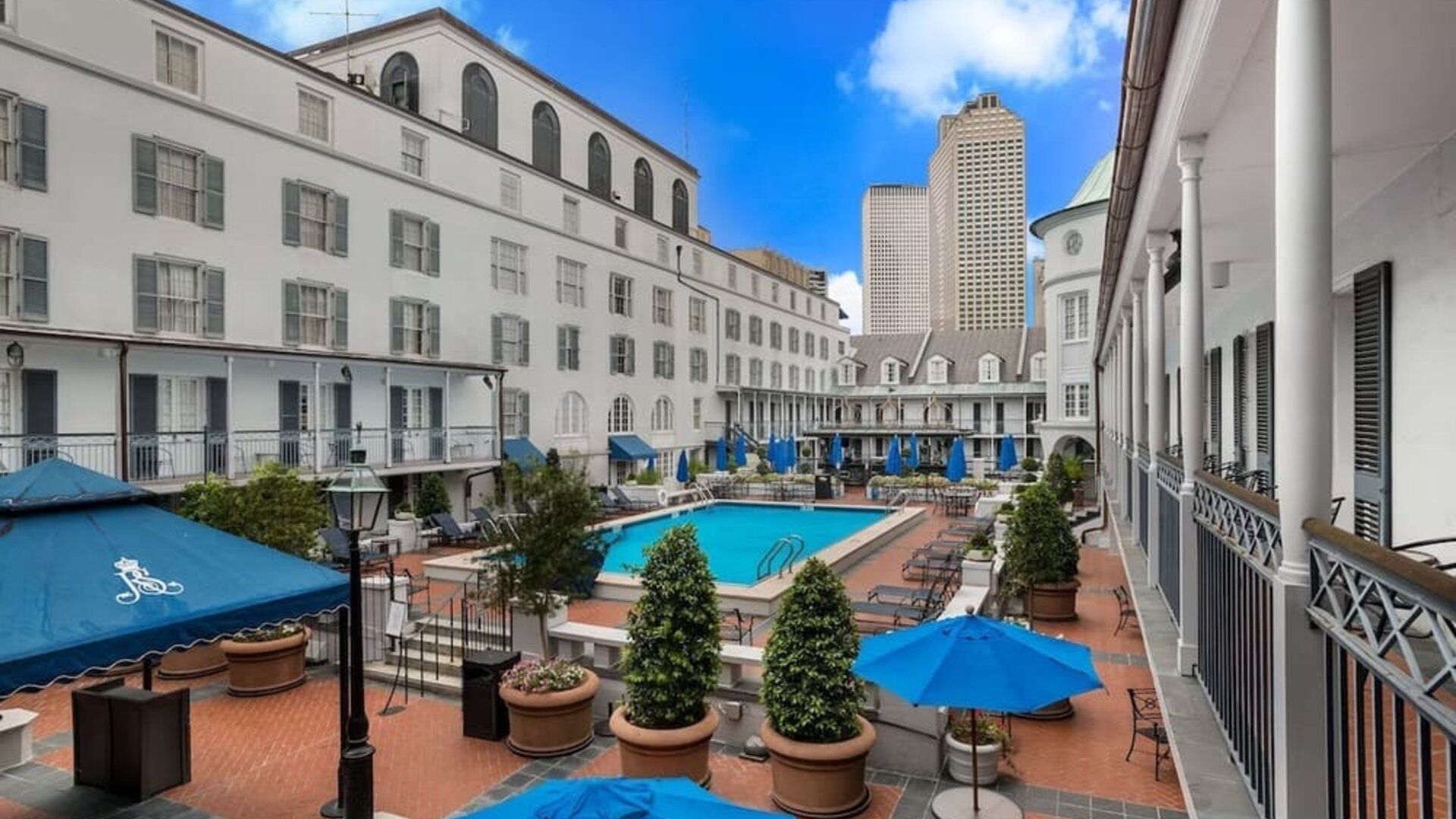 Pool area at Royal Sonesta New Orleans.