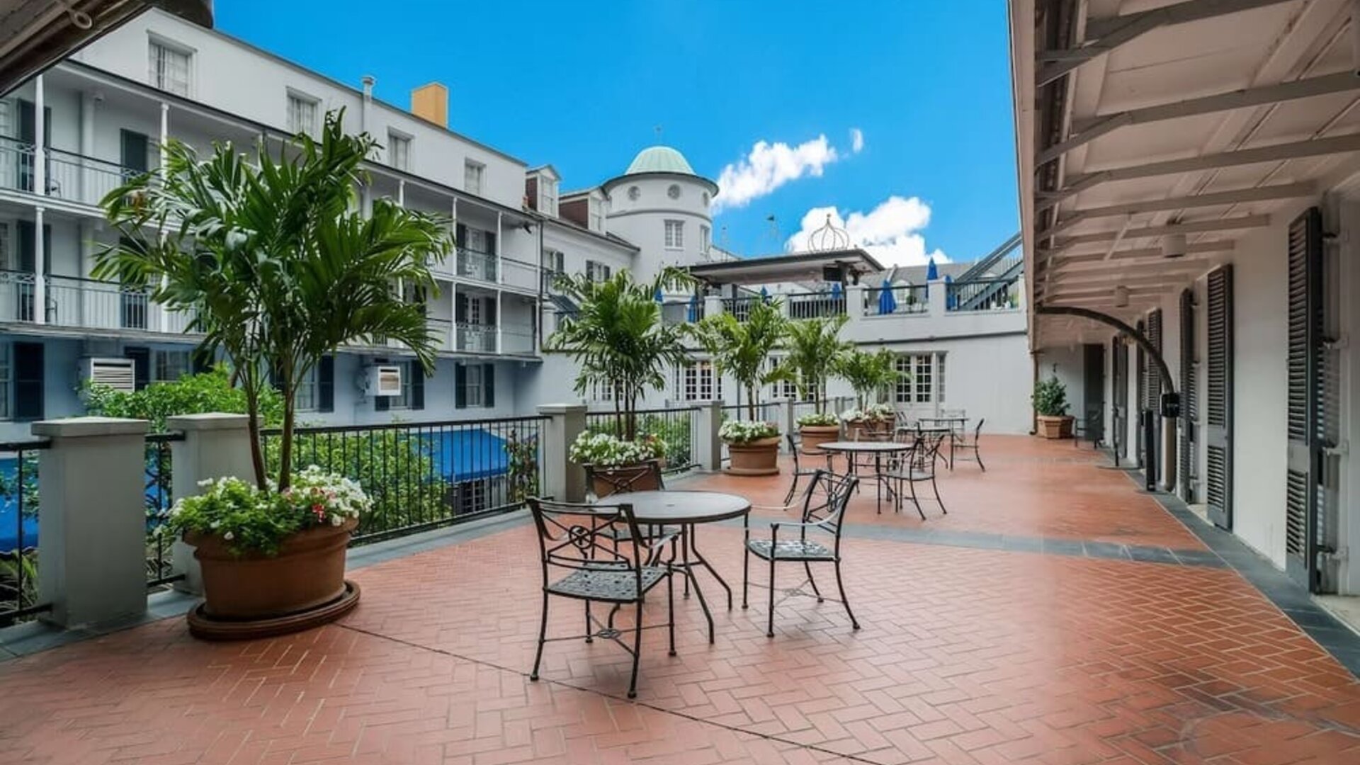 Rooftop terrace at Royal Sonesta New Orleans.