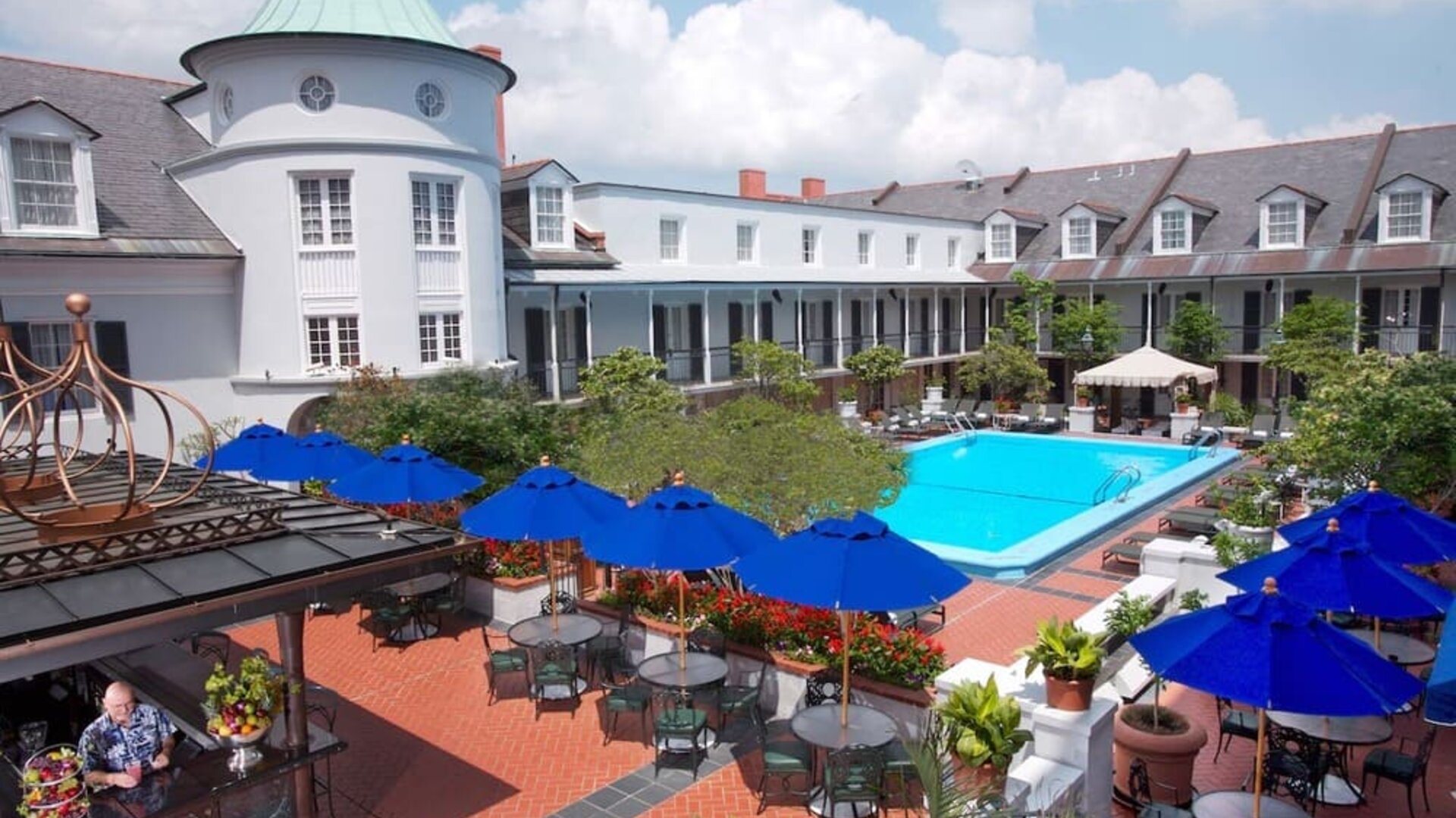 Stunning pool area at Royal Sonesta New Orleans.