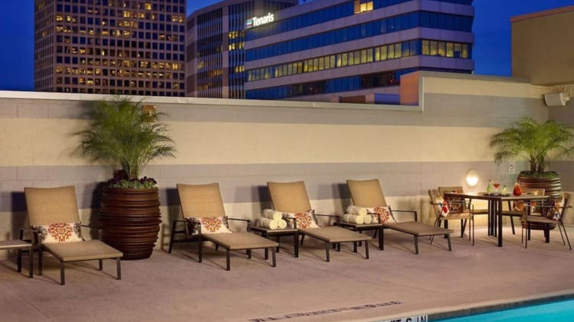 Stunning outdoor pool at Royal Sonesta Houston Galleria.