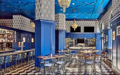 Dining and coworking space at The Chase Park Plaza Royal Sonesta St. Louis.