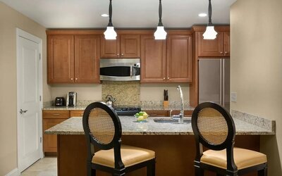 Day use room with kitchen at The Chase Park Plaza Royal Sonesta St. Louis.
