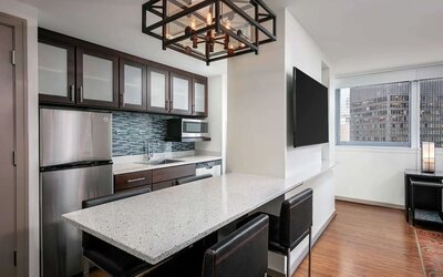 King room with kitchen at Royal Sonesta Chicago Downtown. 