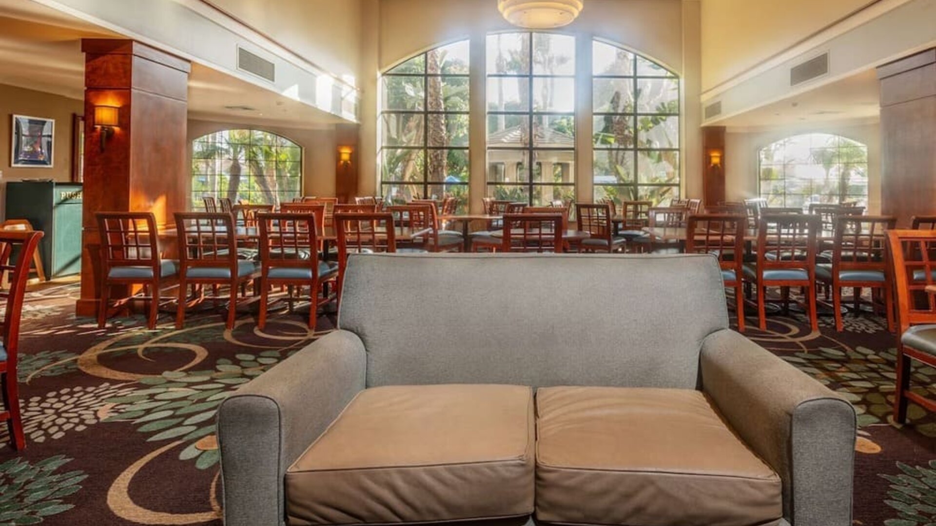 Lobby and lounge at Sonesta ES Suites Anaheim Resort Area.
