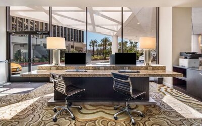 Business center at Sonesta Los Angeles Airport LAX.