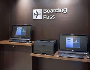 Business center at Sonesta ES Suites San Jose Airport.