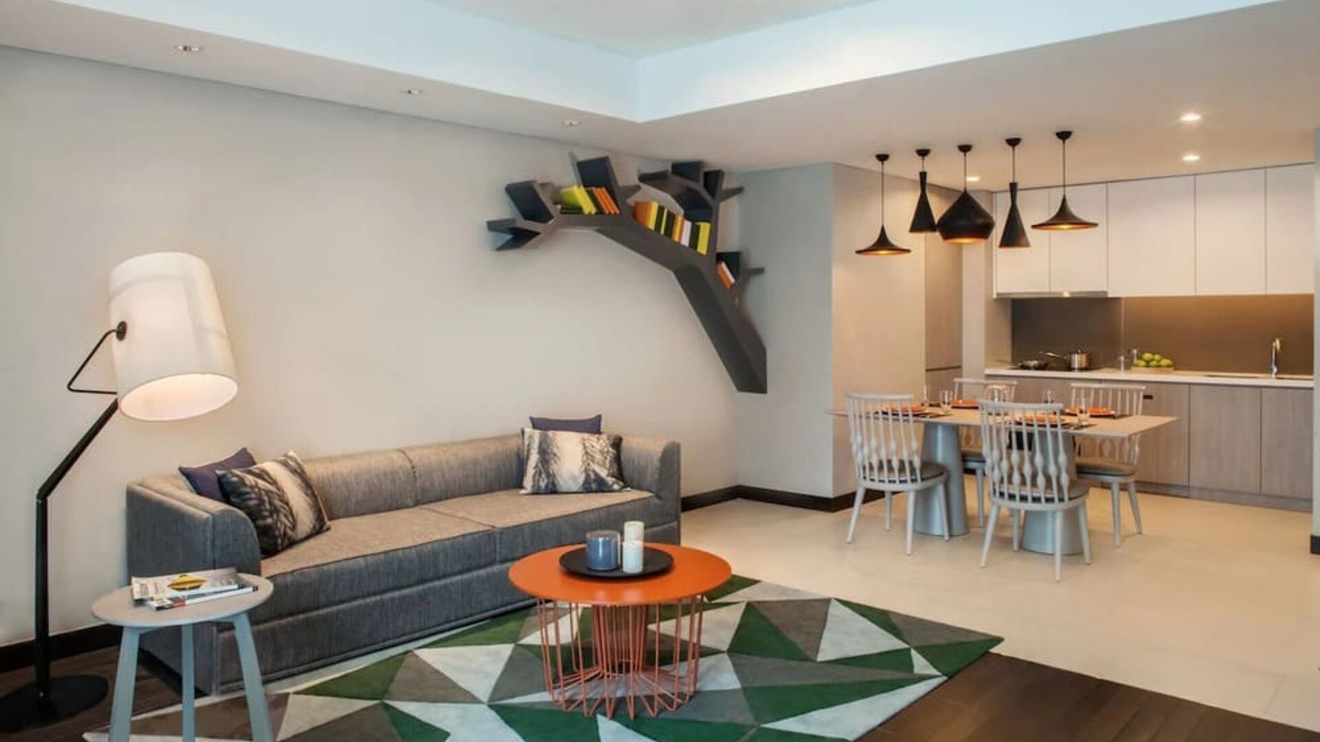 Spacious day use room with lounge and kitchen at Fraser Place Setiabudi Jakarta.